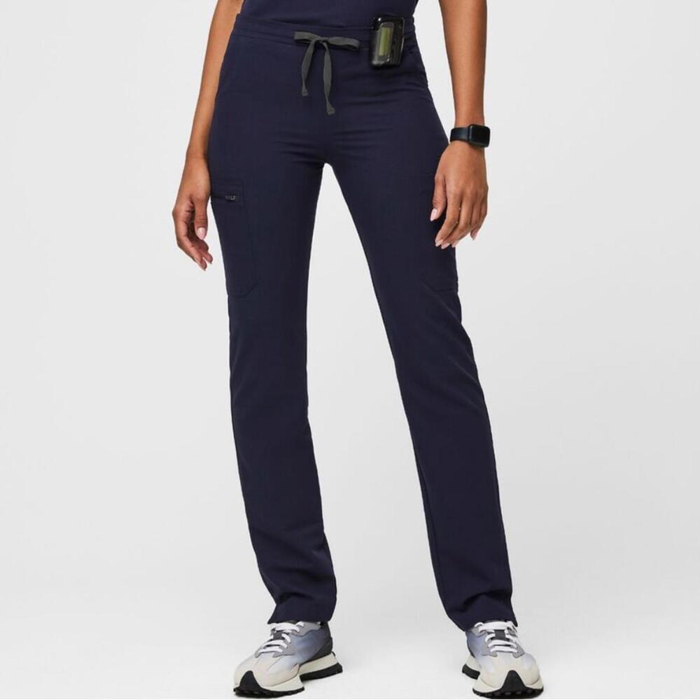 FIGS Yola Skinny Scrub Pants Navy Extra Small Petite